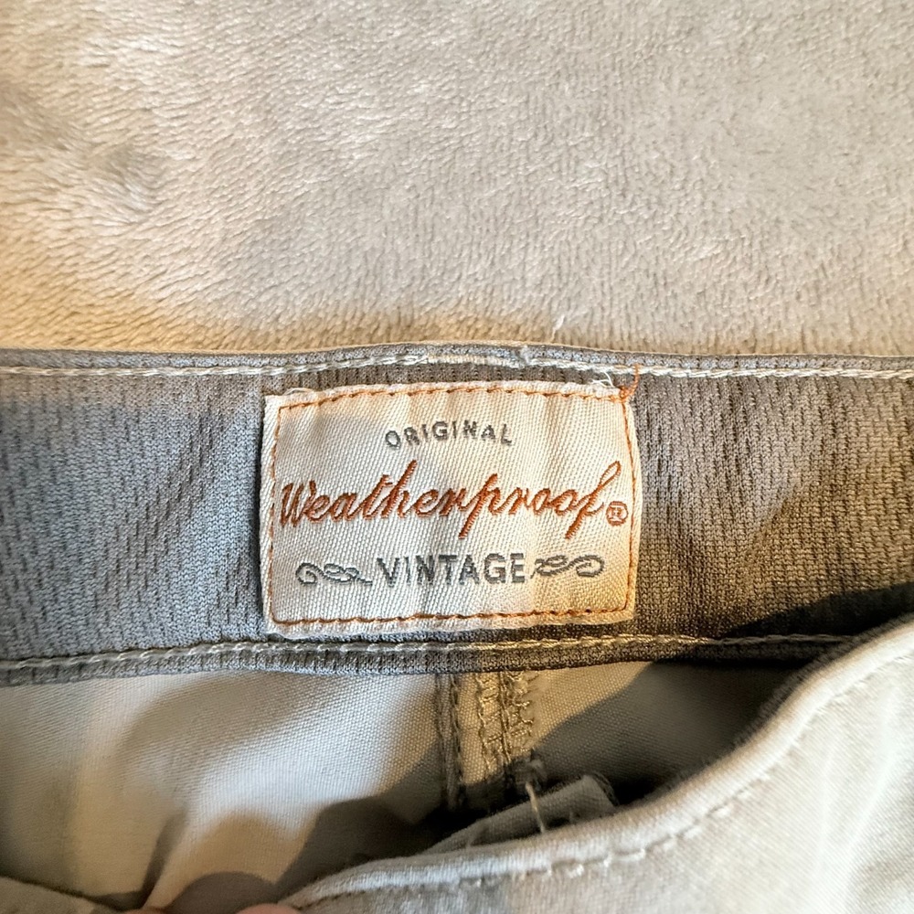 Weatherproof Vintage Men's Cargo Shorts Size 36 Gray Stretch Performance Nylon - Picture 8 of 12